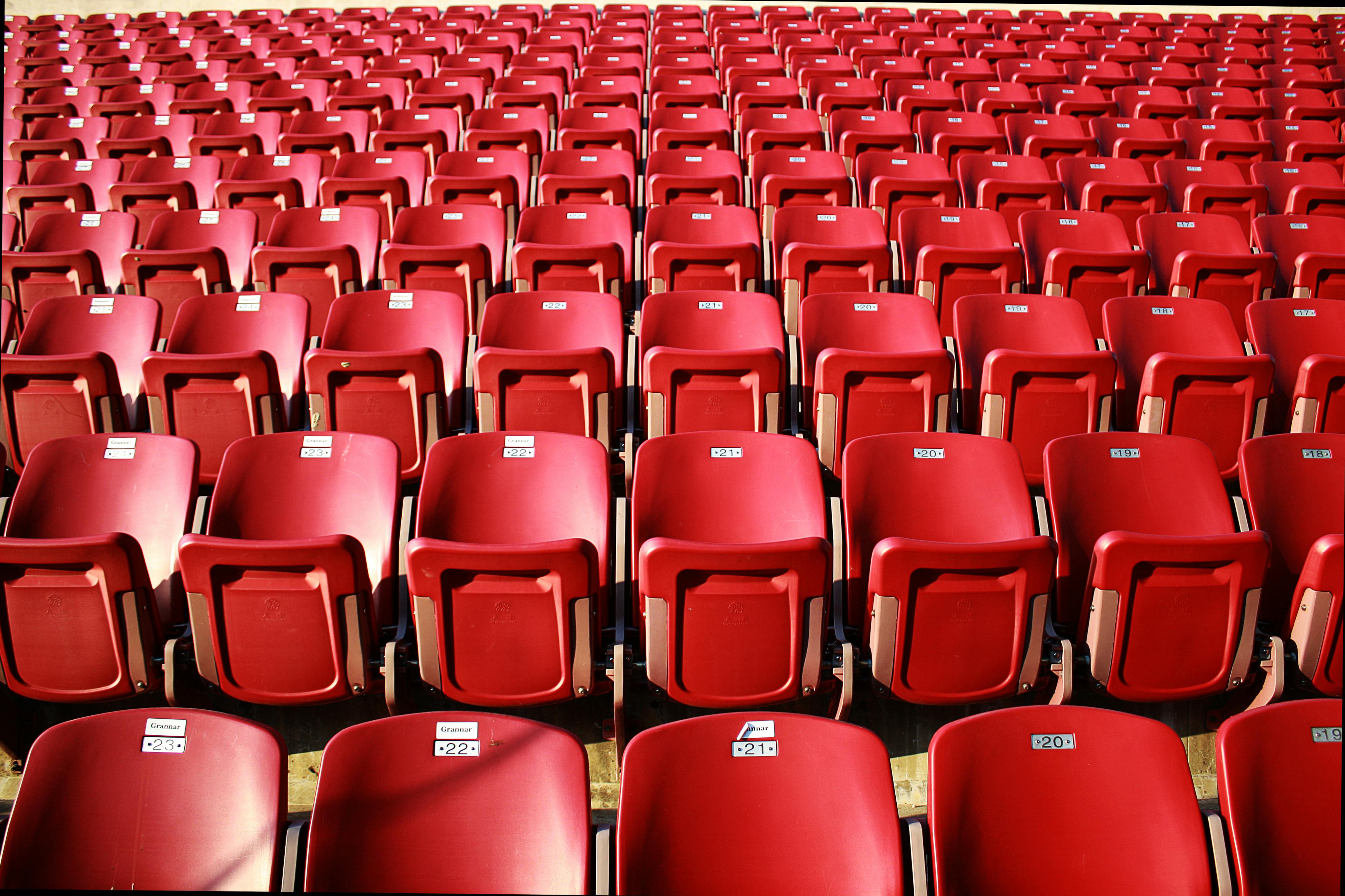 sprint 2 image of rows of red stadium seats